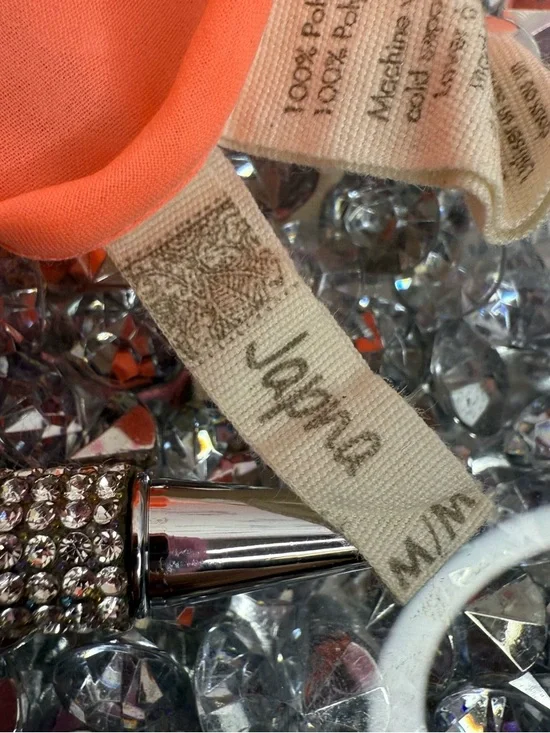 Japna tank top neon orange Coral-Orange Sleeveless Chiffon Tank Top - Picture 7 of 12